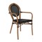 Flash Furniture Marseille Thonet French Bistro Stacking Chair w/Arms, Black Textilene and Bamboo Print Alum Frame SDA-AD642002A-TXT-BK-NAT-GG - alternate 10